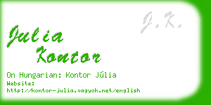 julia kontor business card